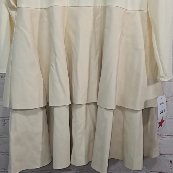 GooGoo Bar III Ruffled Two Tiered Mini Dress Sugar Cream Womens Size 2x NWT - Picture 10 of 16